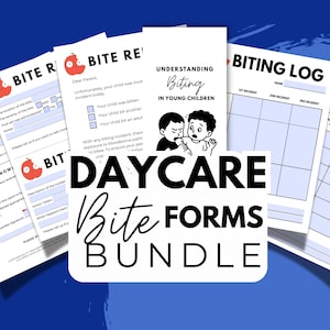 Daycare Bite Report and Log Printable Bundle | Preschool Biting Incident Forms, Parent Letter & Pamphlet