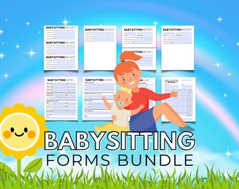 Ultimate Babysitting Forms Bundle for Professional Babysitters | Babysitter Forms | Babysitter Binder Forms | Babysitting Receipts Forms