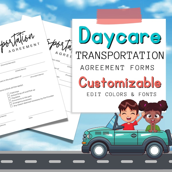 Transportation for Daycare - Etsy