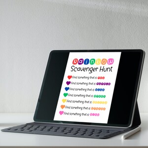Rainbow Color Scavenger Hunt for Kids (printable PDF) - Etsy