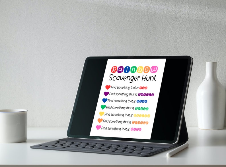 Rainbow Color Scavenger Hunt for Kids (printable PDF) - Etsy