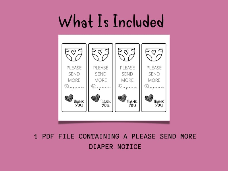 Daycare Parents Notice Send More Diapers Notice of Supplies Needed Home ...