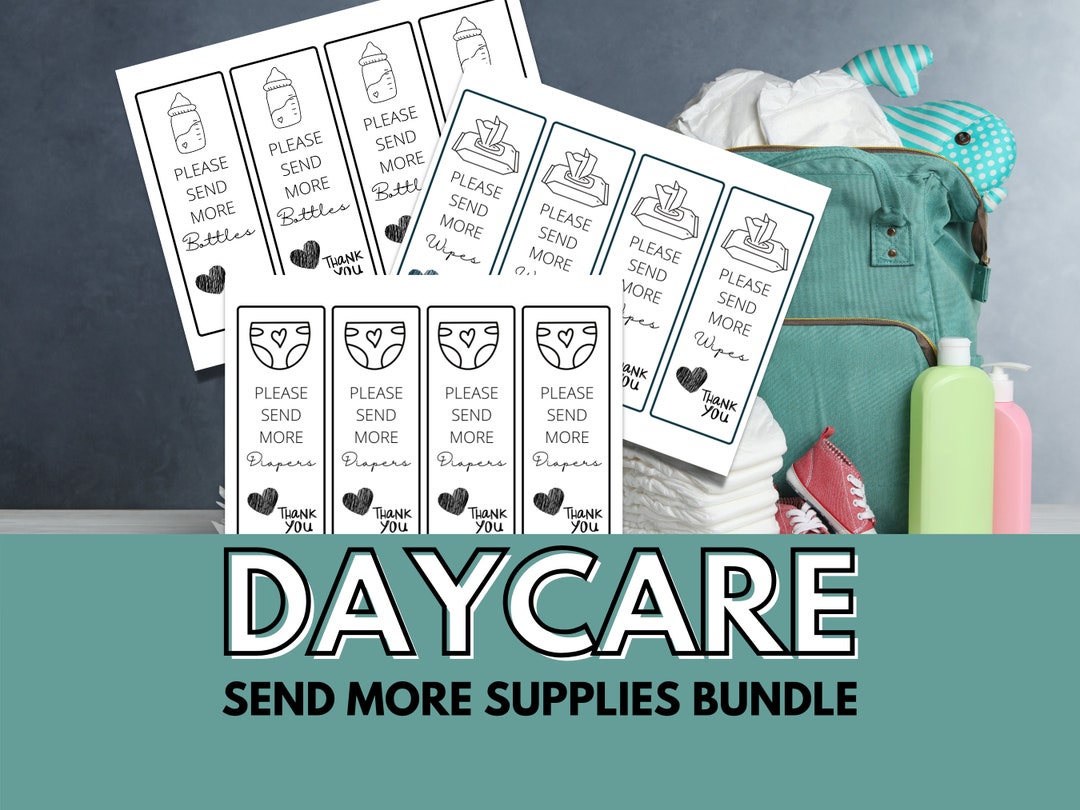 Daycare Notices for Parents to Send More Supplies | Daycare Reminders ...