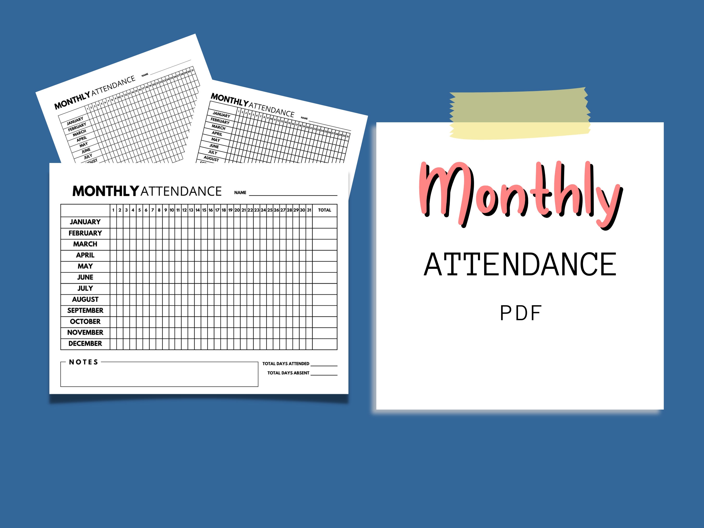 Monthly Attendance Sheet for Home Daycare & Childcare Centers - Etsy