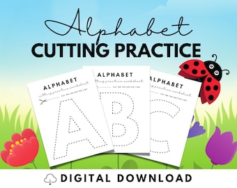 Alphabet Scissor Skills Practice: A-Z Cutting Activities (PDF)