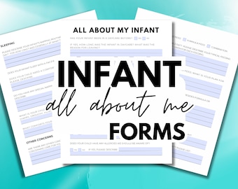 Infant All About Me Daycare Registration Form: Parent Questionnaire