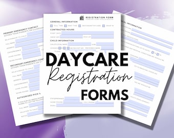 Daycare Registration Forms: Enrollment Templates for Home Daycares