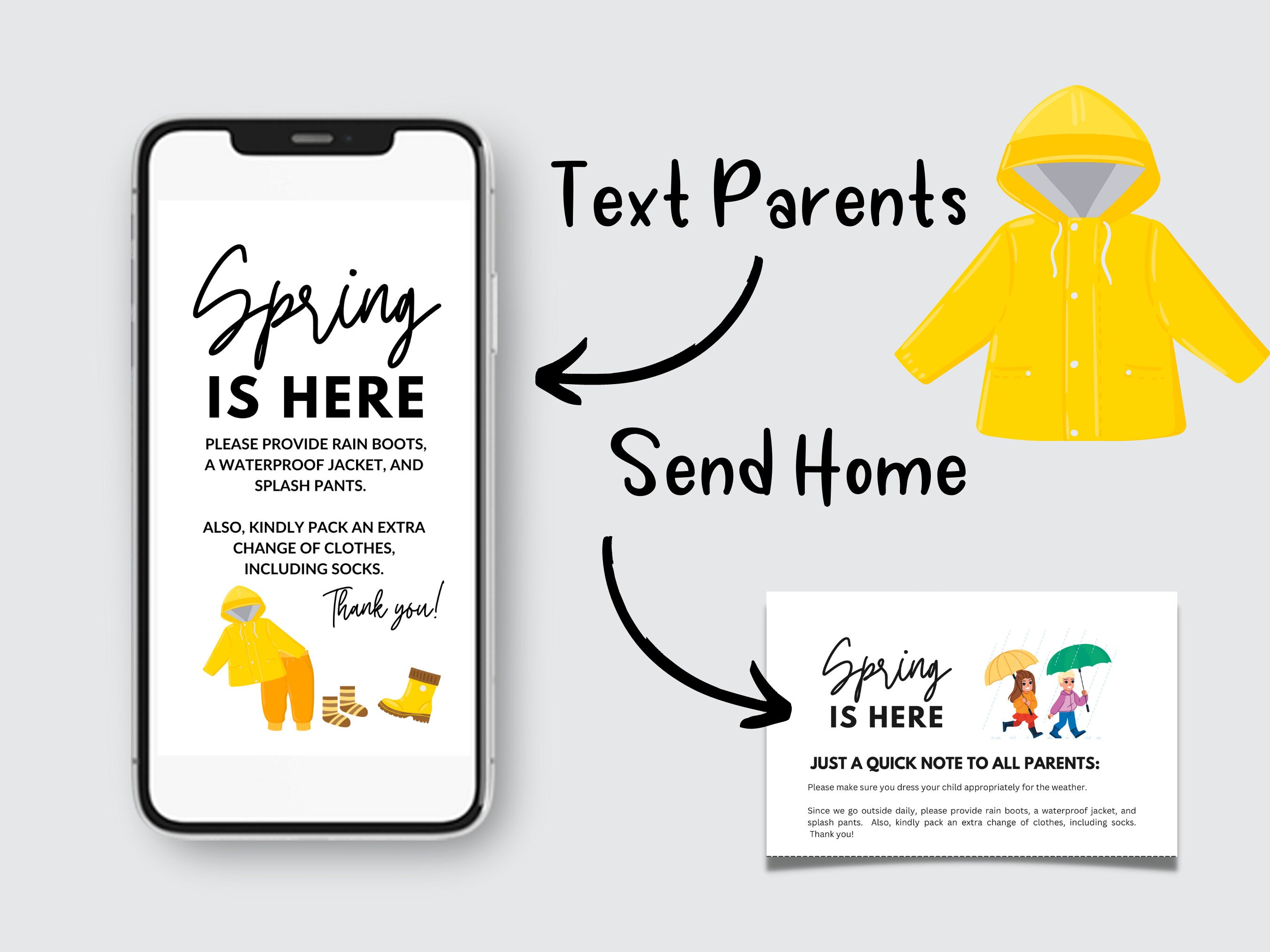 Daycare Spring Clothing Reminder Notice - Etsy