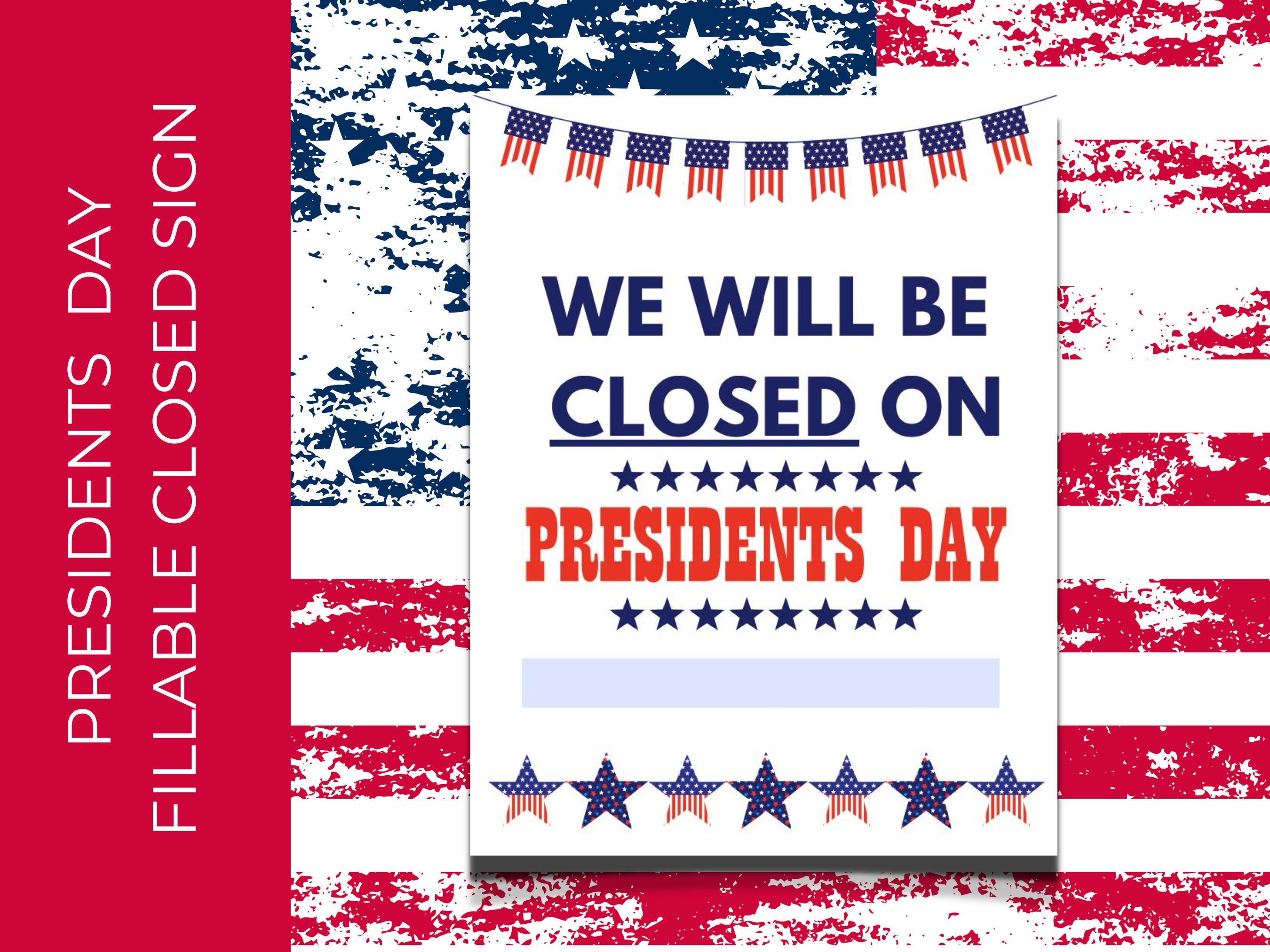 Presidents Day Closed Sign Business Hours Sign Business Etsy