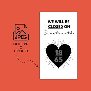 Juneteenth Holiday Closure Sign - Etsy