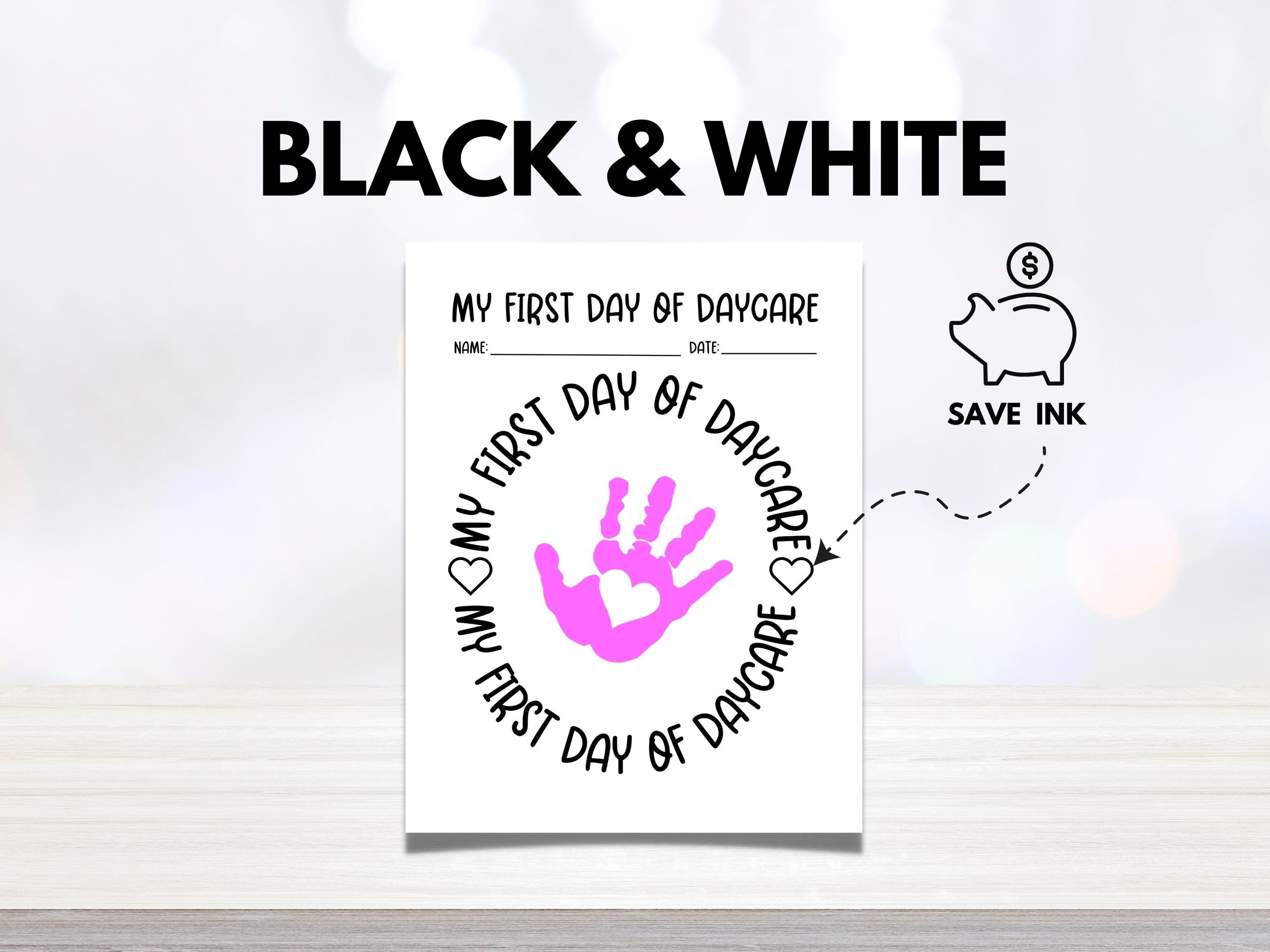 My First Day Of Daycare Handprint Art Daycare First Day Keepsake my-first-day-of-daycare-handprint-art-daycare-first-day-keepsake