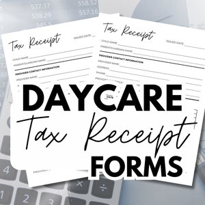 Detailed Monthly Daycare Tax Receipt Template | Childcare Tax Receipt | Preschool Payment Statement | Tuition Fees Record
