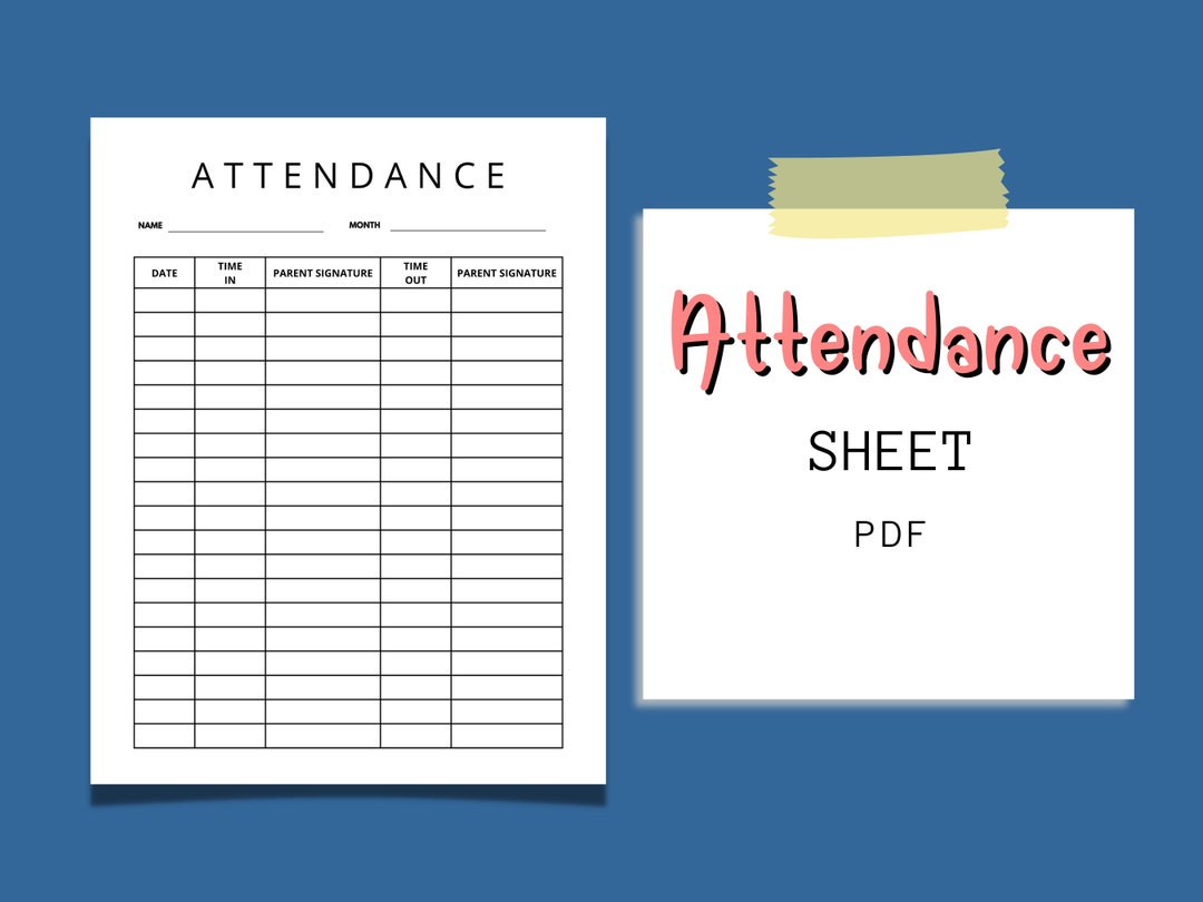 Childcare Attendance Sheet Daycare Attendance Sheets Printable Childcare Attendance Sheet Daycare Attendance Sheets Printable