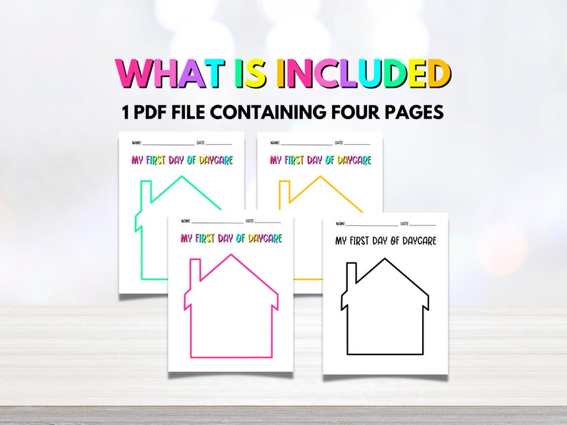 First Day Handprint Art for Daycares Daycare Hand Print Printable for