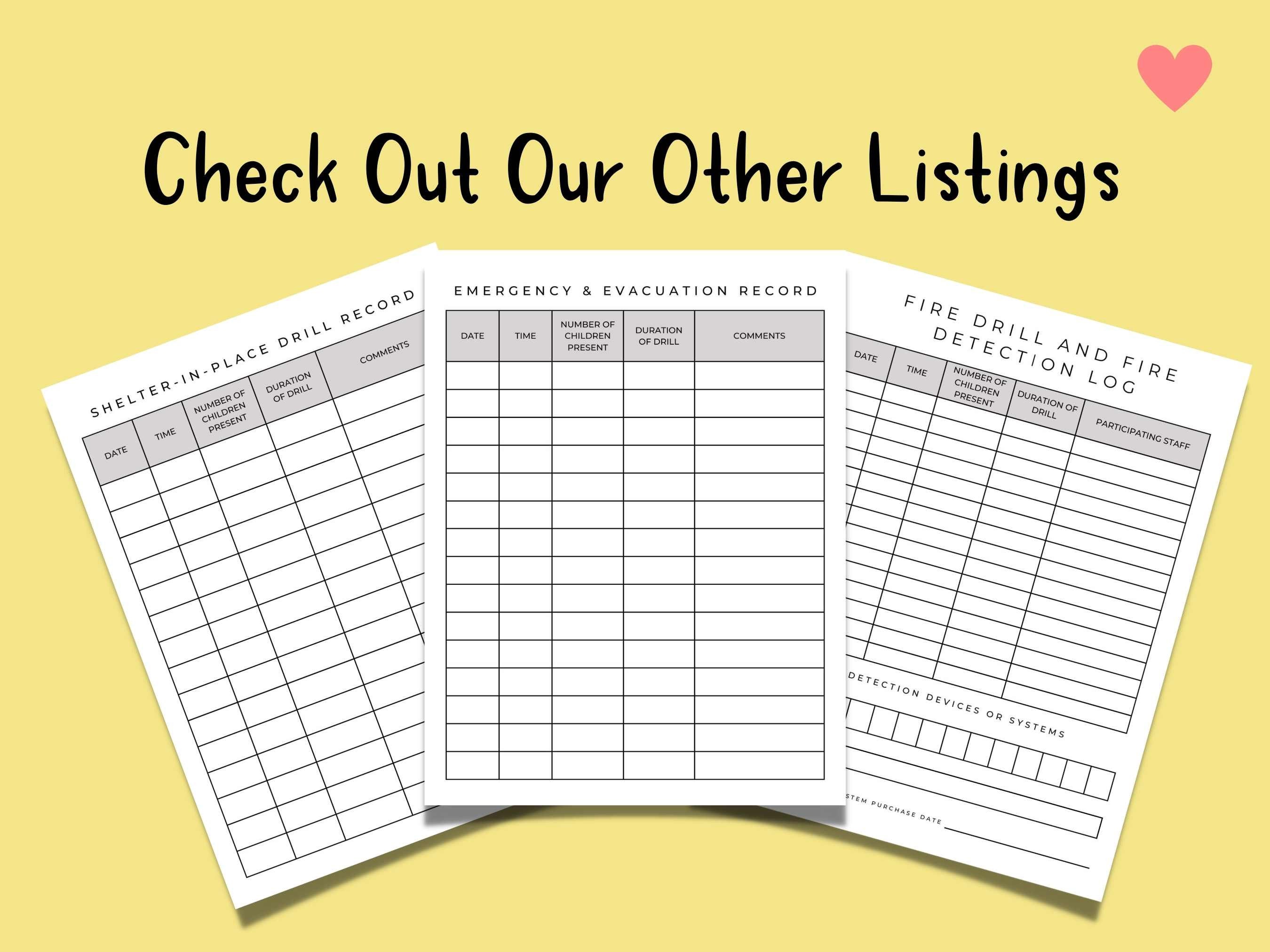 Disaster Drill Record for Daycares Disaster Drill Template Emergency