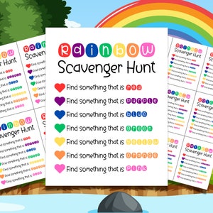 Rainbow Scavenger Hunt PDF Color Scavenger Hunt Printable image 1