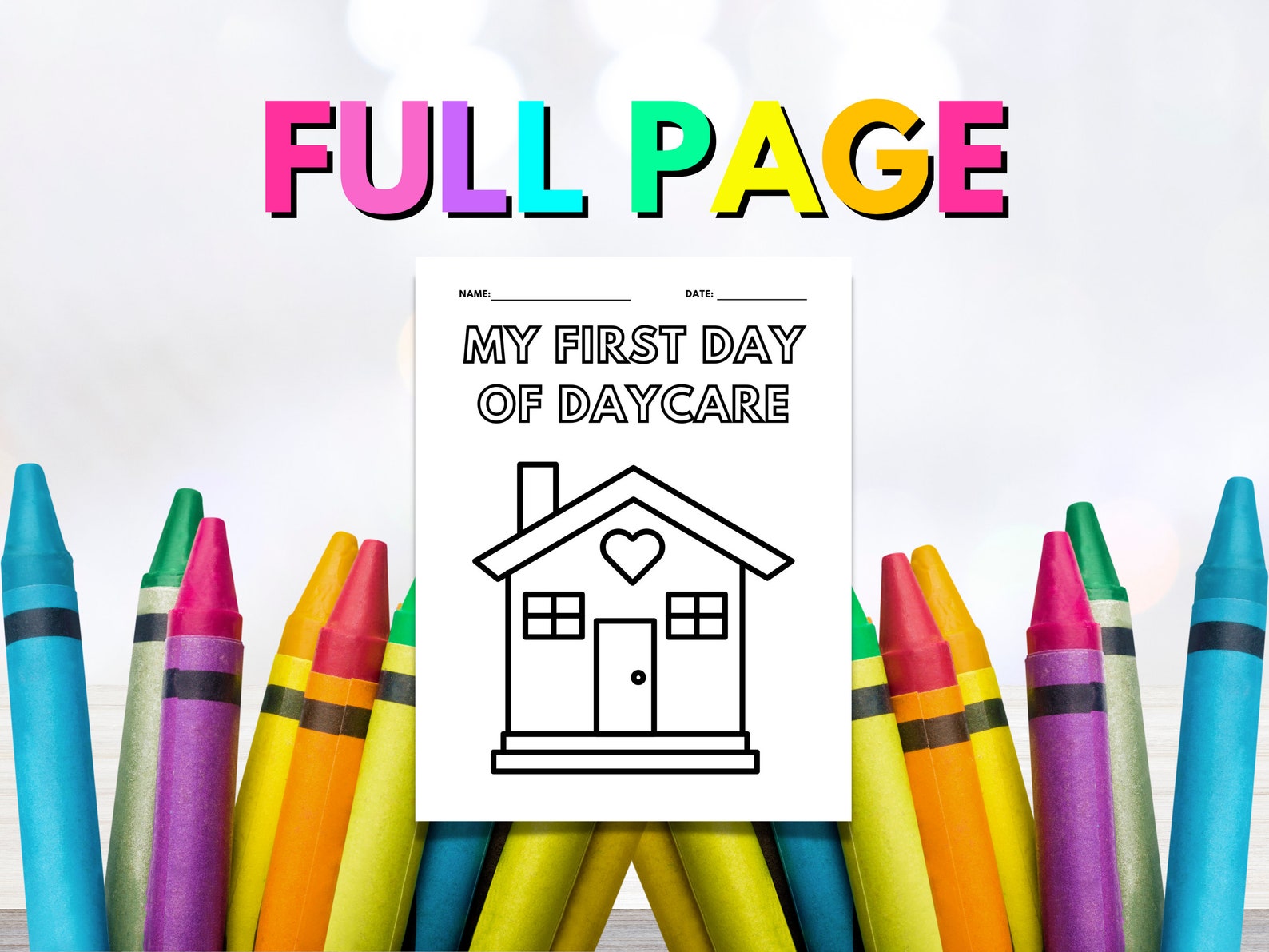 First Day of Daycare Coloring Page My First Day of Daycare Coloring ...