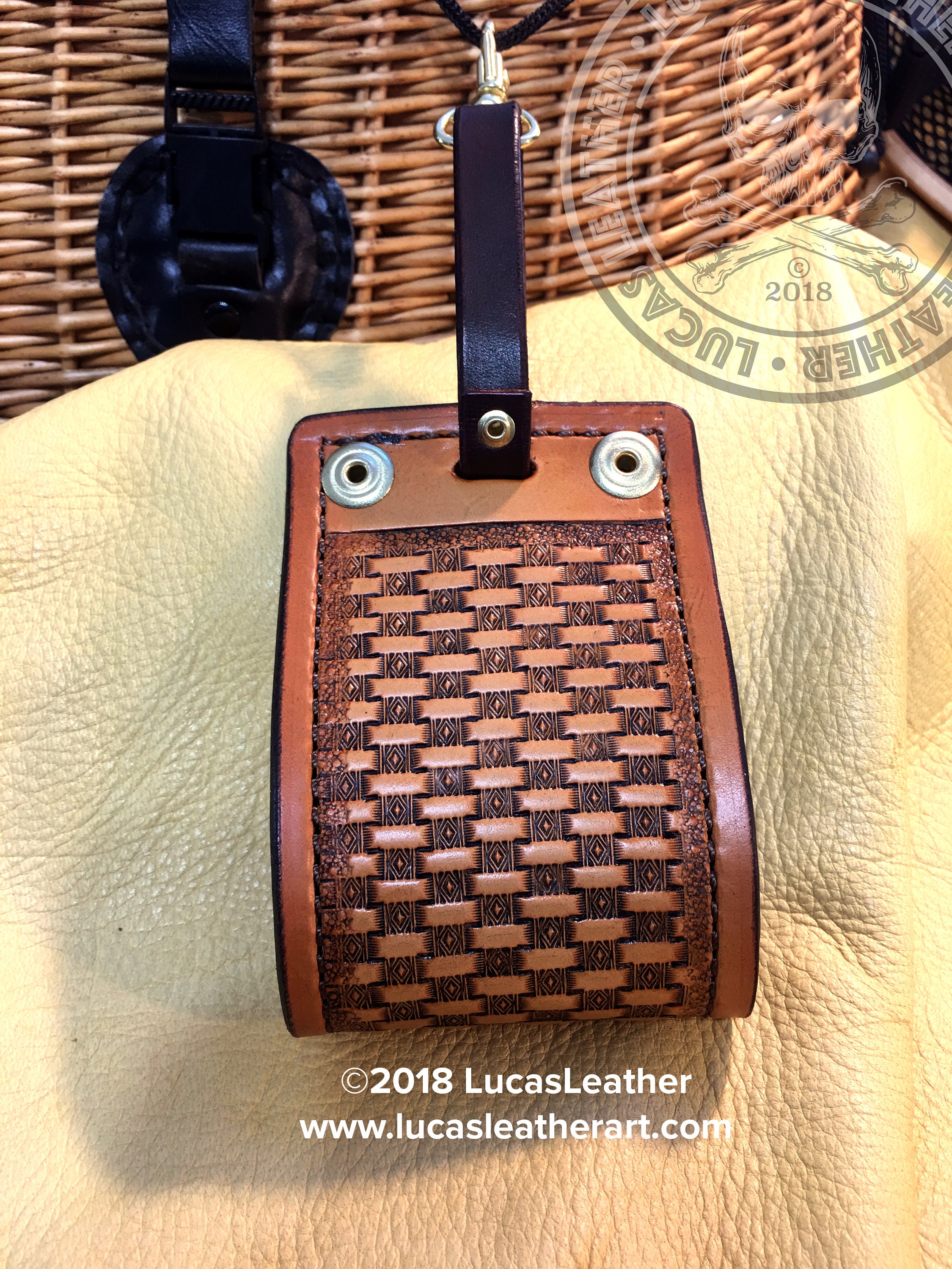 flyPad Hand Carved Leather Compact Fly Fishing Trout Fly Wallet