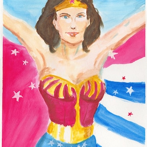 Hommage Lynda Carter als Wonder Woman