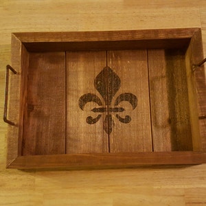 Custom Burned Wood Tray