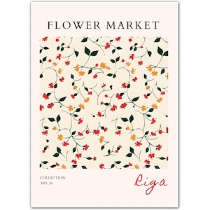 Midnight Blooms of Riga – Monochrome Botanical Art Print