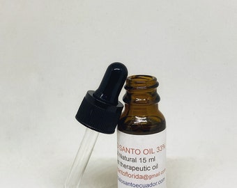 Palo Santo 33- 100% Natural Best Therapeutic Oil con gotero- 15 ml