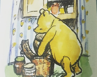 Vintage Winnie the Pooh Postcard