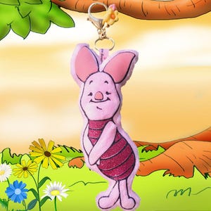 Portachiavi Maialino (amichevole)/Portachiavi Winnie the Pooh/Portachiavi Pooh/Portachiavi Maialino/Portachiavi per borsa Disney/Portachiavi per zaino/Portachiavi con personaggio