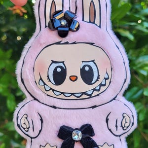 Labubu Monster Pink Bling Keychain/Labubu Monster Charm/Labubu Keychain/Monster Keycharm/Labubu Keycharm/Labubu Purse Charm
