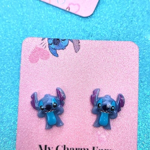 Clous de boucles d&#39;oreilles Stitch surprise | Boucles d&#39;oreilles Stitch| Clous de couture