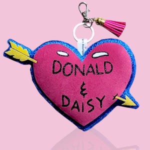 Donald and Daisy Heart Struck Keychain/Disney Purse Charm/Disney Backpack Keychain/Purse Charm/Donald Duck Keychain/Daisy Duck Keychain
