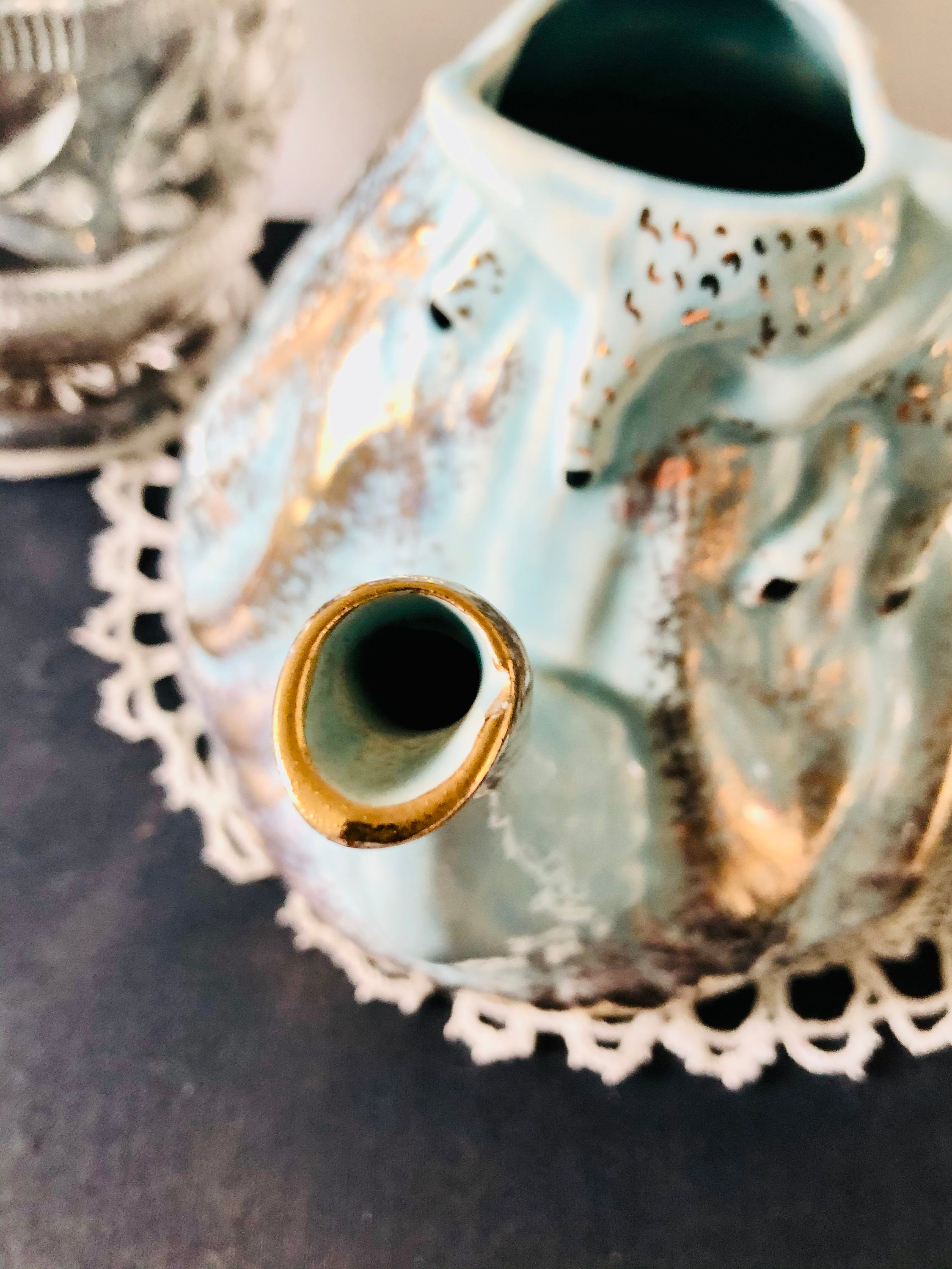 Vintage English Novelty China Teapot, Mary Had a Little Lamb Teapot, Nursery Rhyme , English