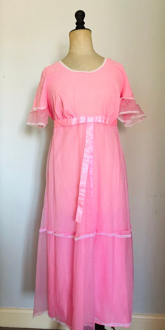 pink frilly nightdress