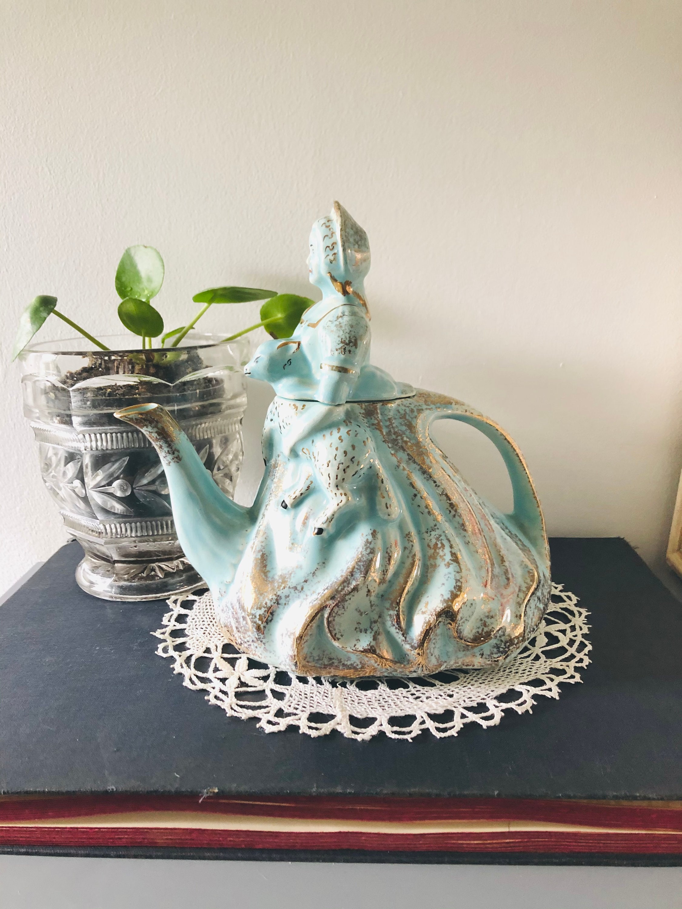 Vintage English Novelty China Teapot, Mary Had a Little Lamb Teapot, Nursery Rhyme , English