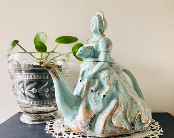 vintage English novelty china teapot, Mary had a little lamb teapot, Nursery Rhyme , English lingard  teapot, Decorative Collector Teapots