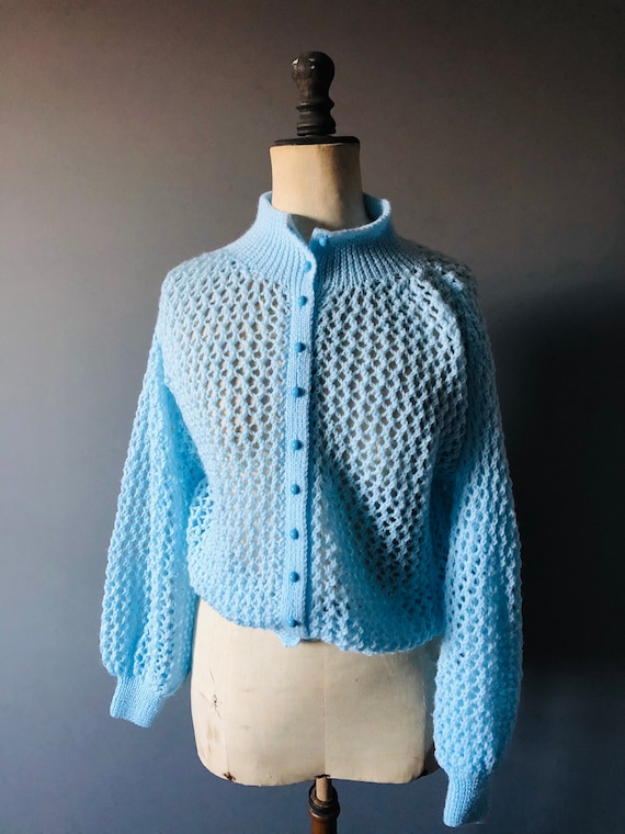 Baby blue long cardigan hotsell