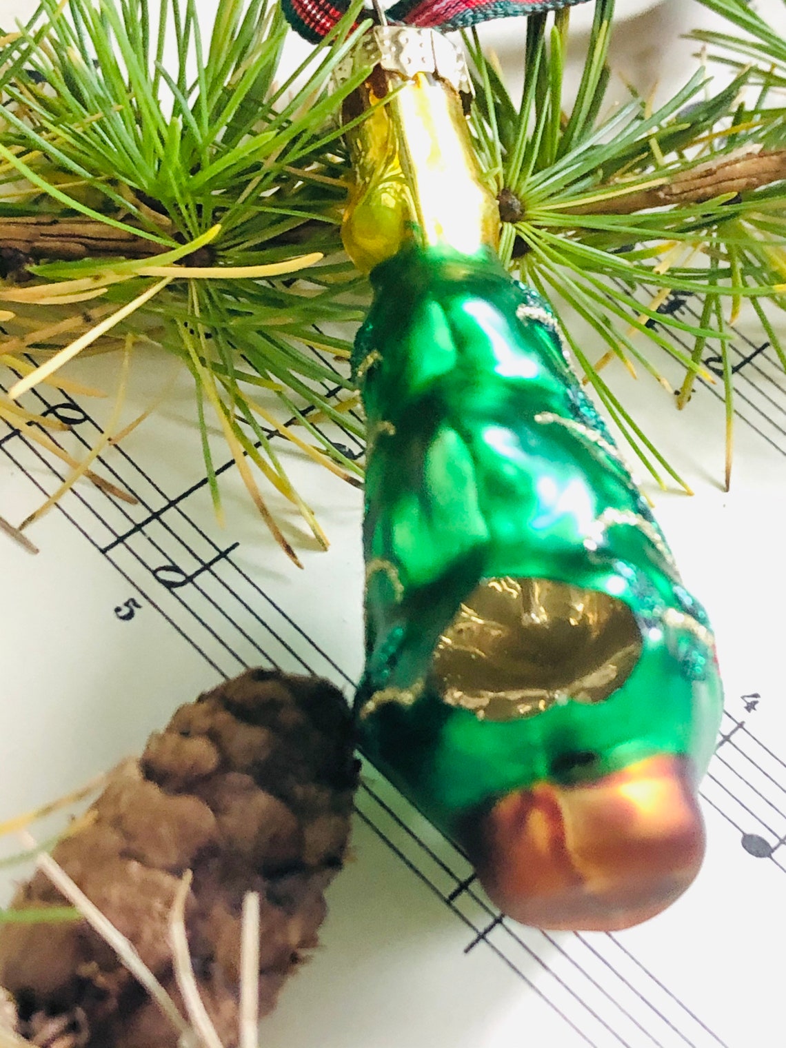 Vintage mercury glass CHristmas Tree Baubles . Vintage Etsy