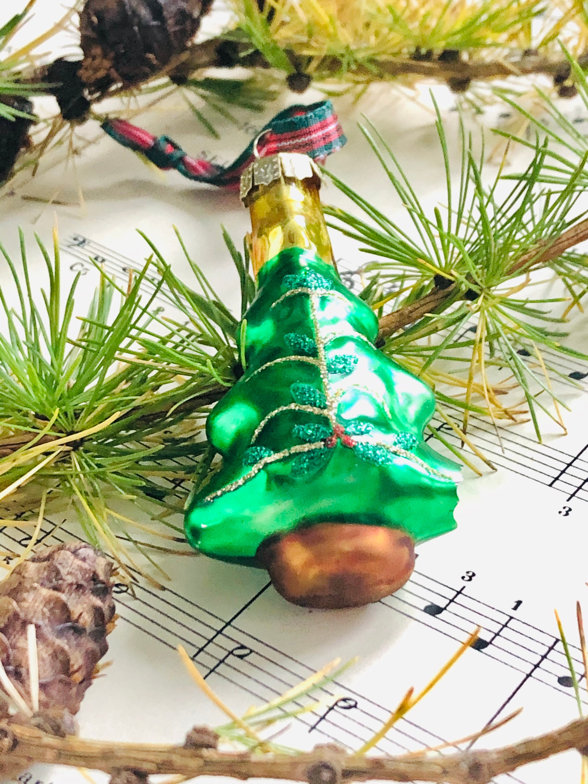 Vintage mercury glass CHristmas Tree Baubles . Vintage Etsy