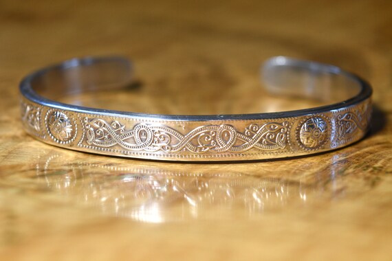 Mens Celtic Warrior Bangle Ardagh Cuff in Sterling Silver Etsy UK