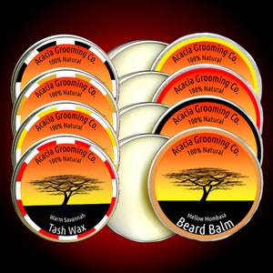Natural Beard Balm: Mango Butter & Jojoba Oil - Warm Savannah Scent
