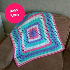 CROCHET PATTERN for the Two in One Granny Square Blanket PDF - Etsy