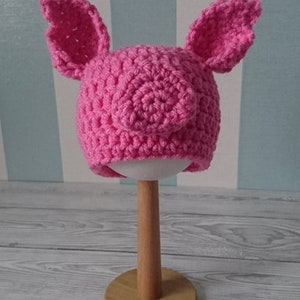 CROCHET PATTERN for the Little Piggy Hat Size Newborn, Pdf, Baby, head wear, Pig, Farm Animal, pink, first size, the crochet blog image 2