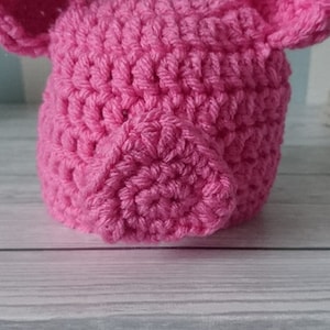 CROCHET PATTERN for the Little Piggy Hat Size Newborn, Pdf, Baby, head wear, Pig, Farm Animal, pink, first size, the crochet blog image 4