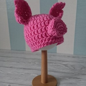 CROCHET PATTERN for the Little Piggy Hat Size Newborn, Pdf, Baby, head wear, Pig, Farm Animal, pink, first size, the crochet blog image 6