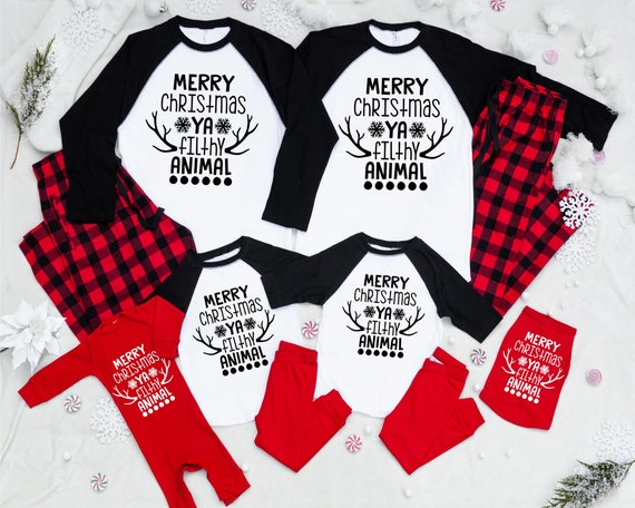 Merry Christmas Ya Filthy Animal Home Alone Shirt Holiday Pajamas Home Alone 2 Wet Bandits Kevin Mccallister Dog Pajamas Etsy Canada
