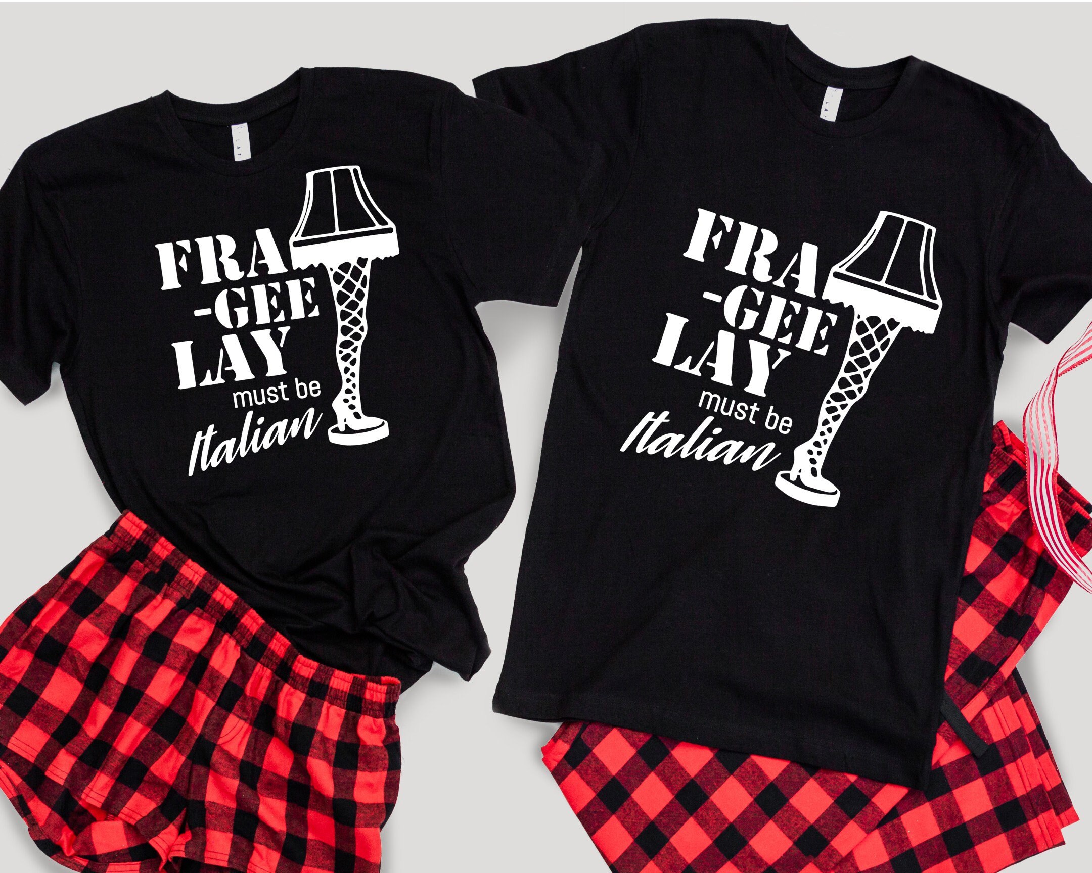 Buffalo plaid couple pajamas hotsell