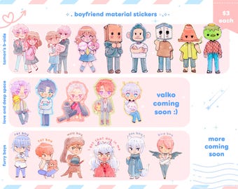 Boyfriend Material Stickers