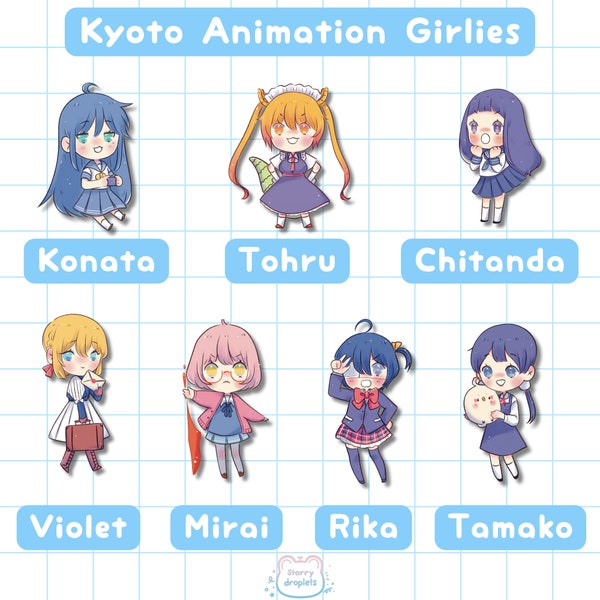 Kyoto Animation Sticker Girlies