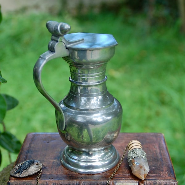 Small Pewter Potion Jug - Altar Oil Jug