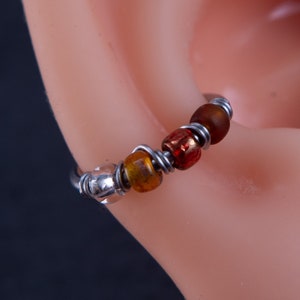 18G Topaz Nose Ring, Cartilage Earring, Rook, Helix, 316L Stainless Steel, Silver, Gold Filled, Rose Gold